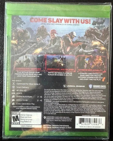 Xbox Series X Back 4 Blood (New)