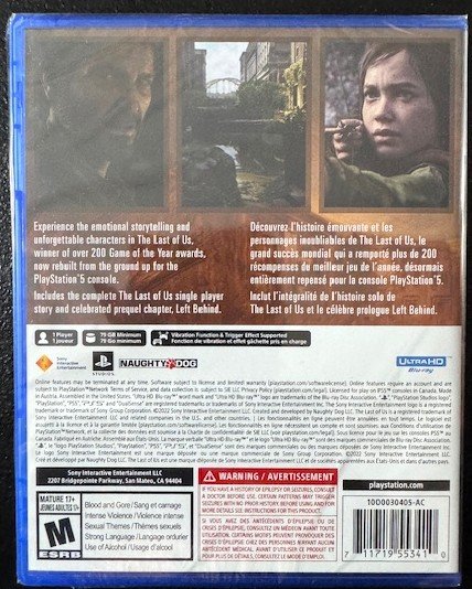 PS5 The Last of Us Part I (New)