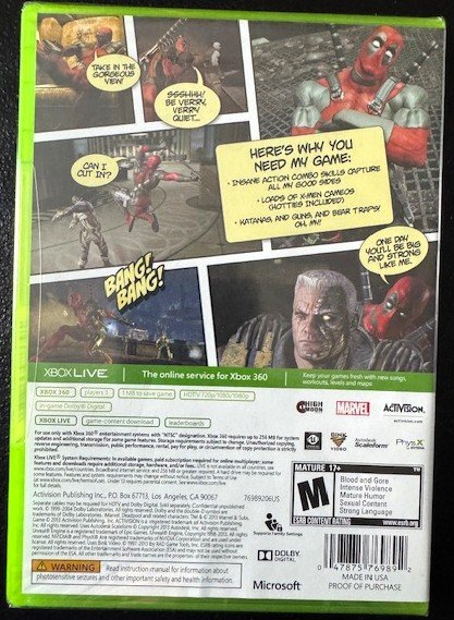 Xbox 360 Deadpool (New)
