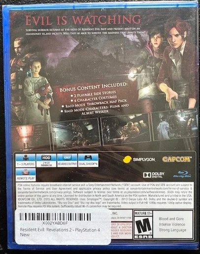 PS4 Resident Evil Revelations 2 (New)