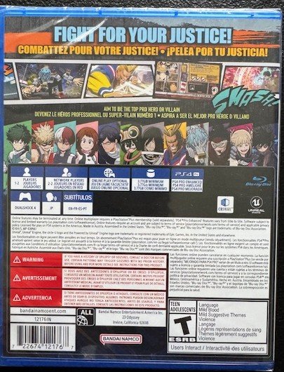PS4 My Hero One's Justice (New)
