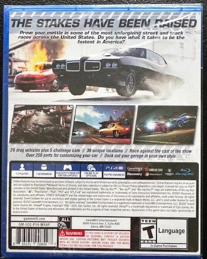 PS4 Street Outlaws 2: Winner Takes All (New)