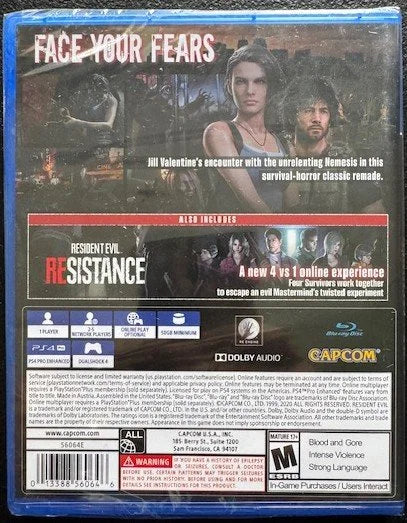 PS4 Resident Evil 3 (New)