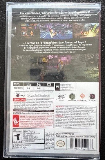 Nintendo Switch Streets of Rage 4 [Anniversary Edition] (New)