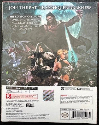 Nintendo Switch Omen of Sorrow [Limited Edition] (New)