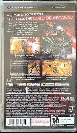 PSP Lord of Arcana (New)