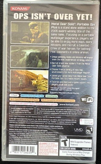 PSP Metal Gear Solid Portable Ops Plus (New)
