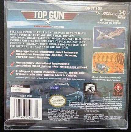 Top Gun: Firestorm Advance (Game Boy Advance, 2002, Titus Software AGB-ATGE-USA)