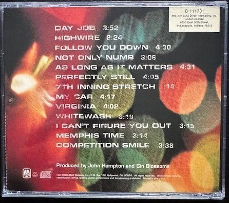 Gin Blossoms – Congratulations I'm Sorry (CD, 1996, A&M Records 31454 0469 2) - Maple City Music
