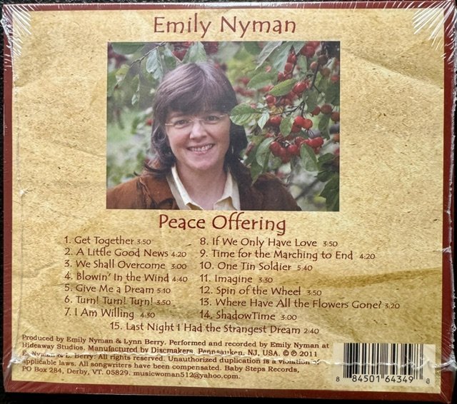 Emily Nyman – Peace Offering (CD, 2011, Baby Steps Records) - Maple City Music
