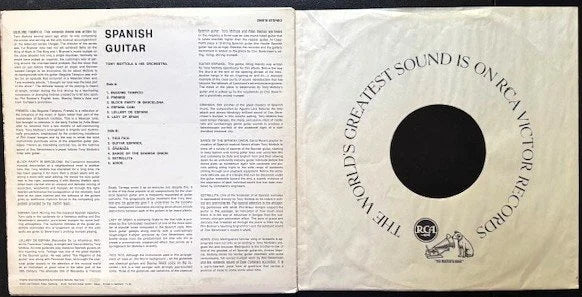 Tony Mottola And His Orchestra ‎– Spanish Guitar (Used) - Maple City Music