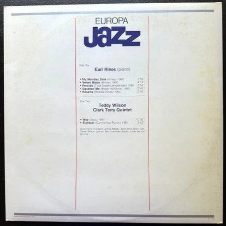 Earl Hines, Teddy Wilson, Clark Terry ‎– Europa Jazz (Used) - Maple City Music