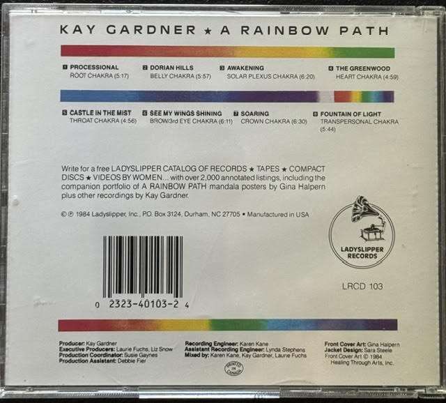 Kay Gardner – A Rainbow Path (CD, 1984, Ladyslipper Records LRCD 103)