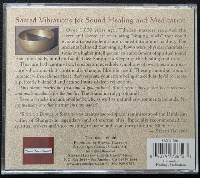 Thea Surasu – Singing Bowls Of Shangri-La (CD, 1998, Inner Peace Music SRXD 7861) - Maple City Music