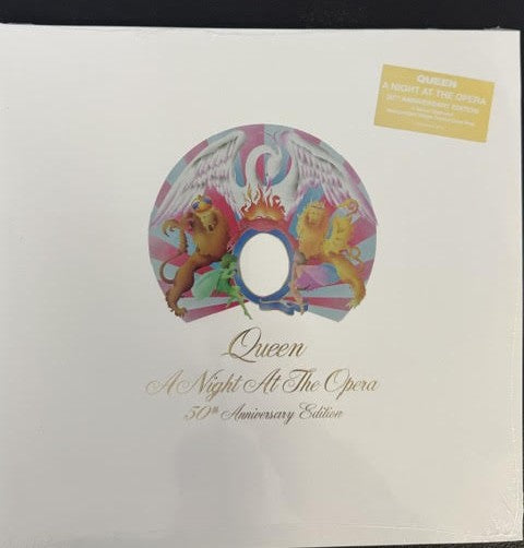 Queen – A Night At The Opera - 50th Anniversary Edition (Vinyl, LP, Album, Reissue, Half Speed Mastered, Crystal Clear, 180g, 2025, Hollywood Records D004842501)