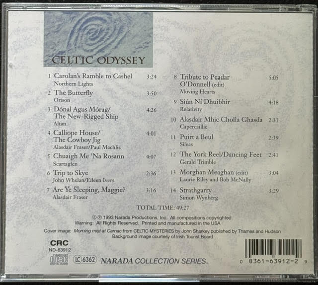 Various Artists – Celtic Odyssey: A Contemporary Celtic Journey (CD, 1993, Narada Collection Series ND-63912) - Maple City Music