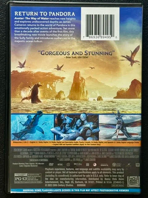 Avatar: The Way of Water (DVD, 2023, 20th Century Studios)