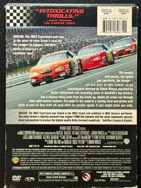 NASCAR: The IMAX Experience (DVD, Warner Bros. / IMAX)