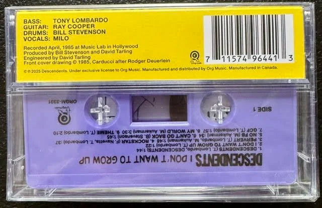 Descendents – I Don't Want To Grow Up (Cassette, 2025, Org Music ORGM-2331)