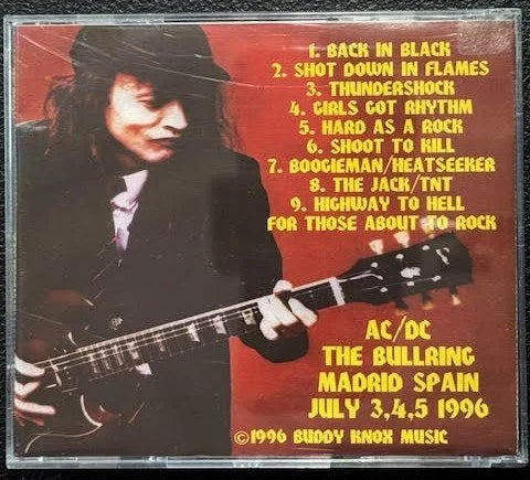 AC/DC – Hail Geezer! Spanish Fly (CD, 1996, Buddy Knox Music KNOX-96)