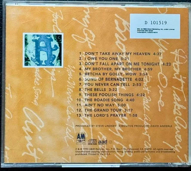 Aaron Neville – The Grand Tour (CD, 1993, A&M Records D 101519)