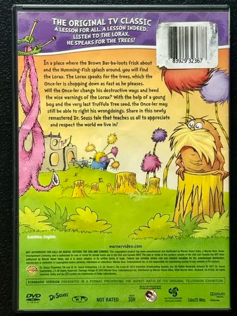 The Lorax (DVD, 2012, Universal Pictures / Illumination)