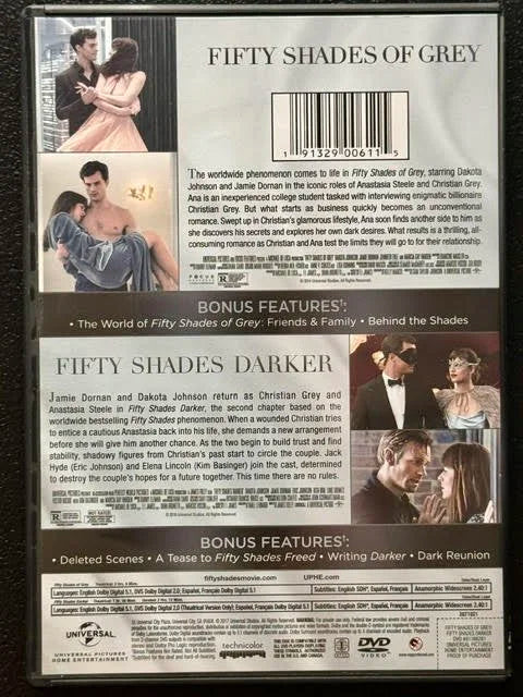 Fifty Shades of Grey / Fifty Shades Darker – 2-Movie Collection (DVD, Universal Pictures)