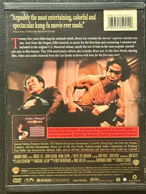 Enter The Dragon (DVD, 25th Anniversary Special Edition, Warner Bros.)
