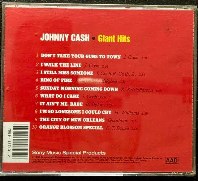 Johnny Cash – Giant Hits (CD, 1993, Sony Music Special Products A 15713)