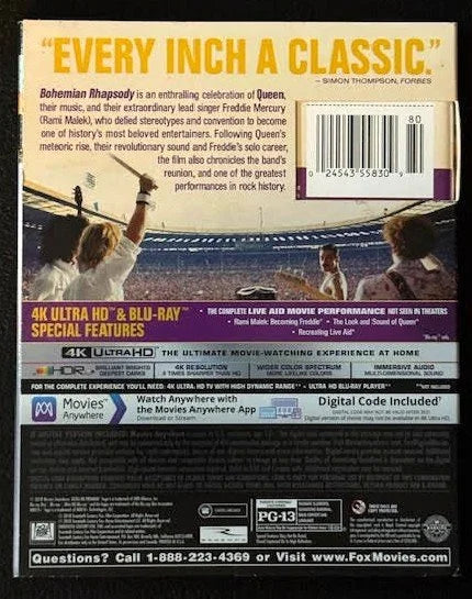 Bohemian Rhapsody (4K Ultra HD + Blu-ray + Digital HD, 2019, 20th Century Fox)
