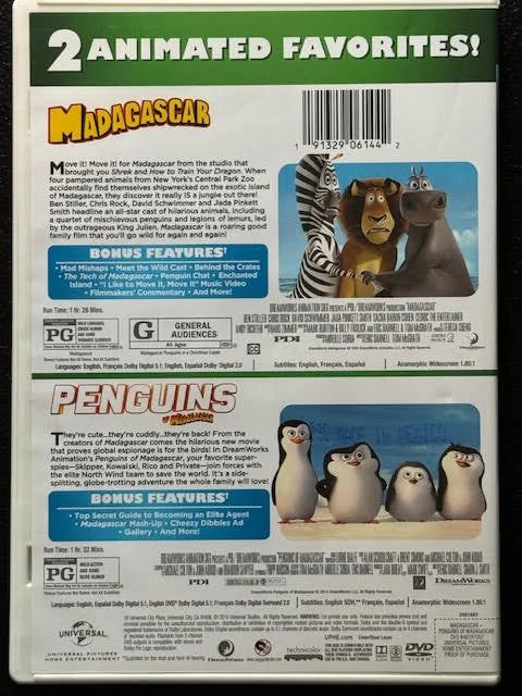 Madagascar / Penguins of Madagascar — 2-Movie Collection (Used)