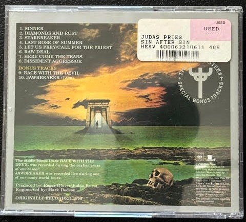 Judas Priest – Sin After Sin (CD, Album, Reissue, Columbia / Legacy CK 86183) - Maple City Music