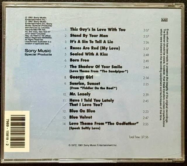 Bobby Vinton – Bobby Vinton’s Greatest Hits (CD, 1991, Sony Music Special Products A 15818) - Maple City Music