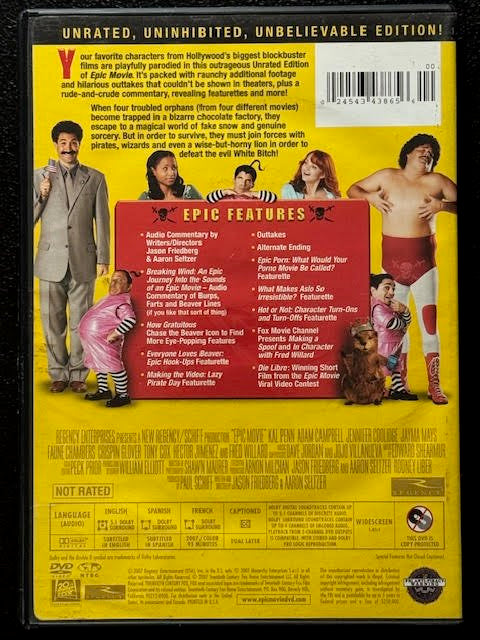 Epic Movie – Unrated Edition (DVD, Unrated Edition, 2007, 20th Century Fox Home Entertainment)