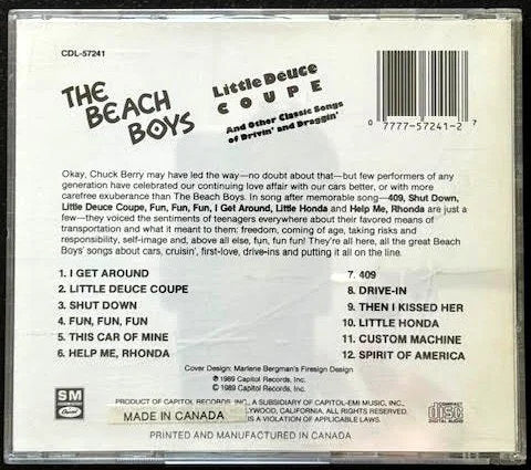 The Beach Boys – Little Deuce Coupe And Other Classic Songs Of Drivin' And Draggin' (Used) - Maple City Music