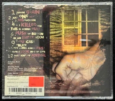 frame•shift – An Absence Of Empathy (CD, 2005, ProgRock Records SPV-452022) - Maple City Music