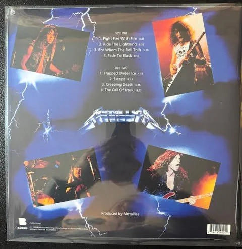 Metallica – Ride The Lightning (LP, 2016 Remastered Reissue, Blackened BLCKND004R-1)