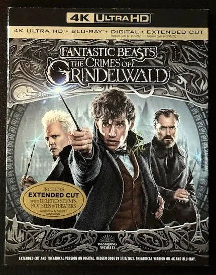 Fantastic Beasts: The Crimes of Grindelwald (4K Ultra HD + Blu-ray, 2019, Warner Bros.)