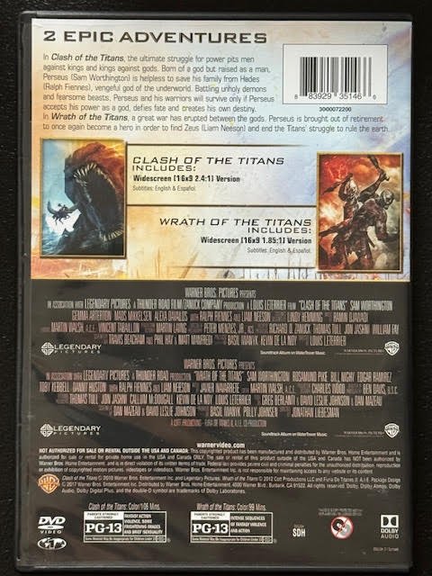 Titans Double Feature — Clash of the Titans / Wrath of the Titans (Used)