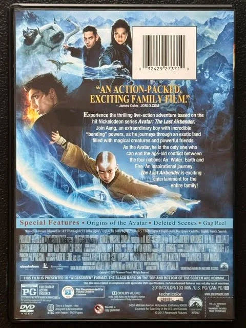 The Last Airbender (DVD, 2010, Paramount Pictures / Nickelodeon Movies)