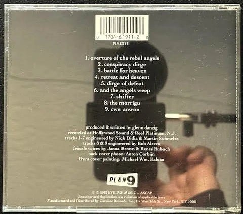 Glenn Danzig – Black Aria (CD, 1992, Plan 9 PL9-CD 11) - Maple City Music