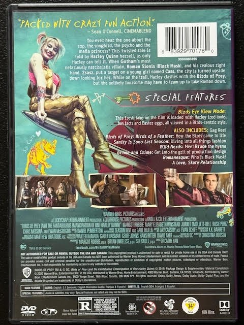 Birds Of Prey (And The Fantabulous Emancipation Of One Harley Quinn) (DVD, 2020, Warner Bros. Pictures)