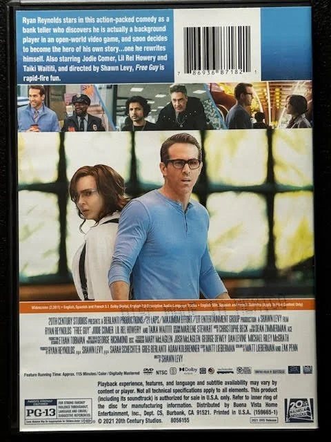 Free Guy (DVD, 2021, 20th Century Studios)