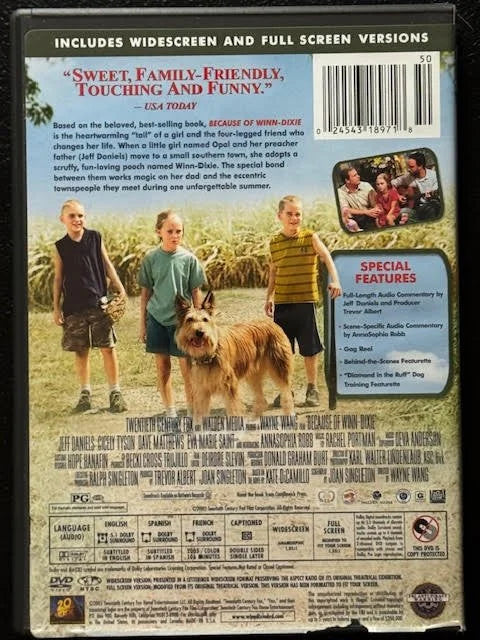 Because Of Winn-Dixie (DVD, 2005, 20th Century Fox Home Entertainment)