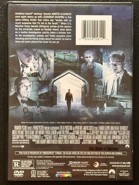 Shutter Island (DVD, 2010, Paramount Pictures)