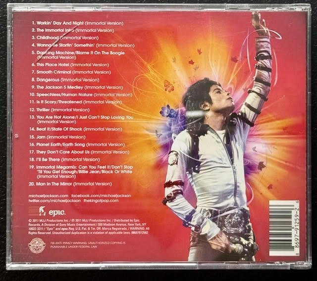Michael Jackson – Immortal (CD, 2011, Epic 88697 91259 2) - Maple City Music