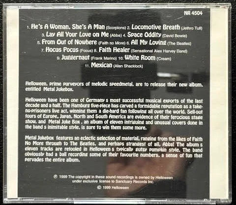Helloween – Metal Jukebox (CD, 1999, Sanctuary NR 4504) - Maple City Music