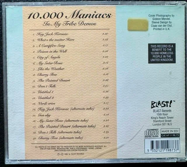 10,000 Maniacs – In My Tribe Demos (CD, 1989, Blast First BFFP CD90)