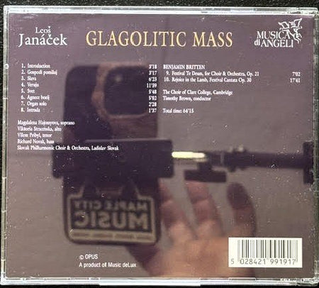 Leoš Janáček / Benjamin Britten – Glagolitic Mass / Te Deum / Rejoice In The Lamb (CD, 1995, Musica Di Angeli 5028421991917) - Maple City Music