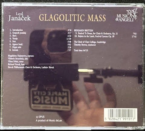 Leoš Janáček / Benjamin Britten – Glagolitic Mass / Te Deum / Rejoice In The Lamb (CD, 1995, Musica Di Angeli 5028421991917)